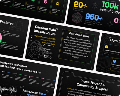 Pitch Deck Design for a Blockchain Startup 3d ai ai design blockchain branding crypto deck design isometric pitch deck presentation product design slide design startup tech ui vector vector illustration vector style visual identity web3