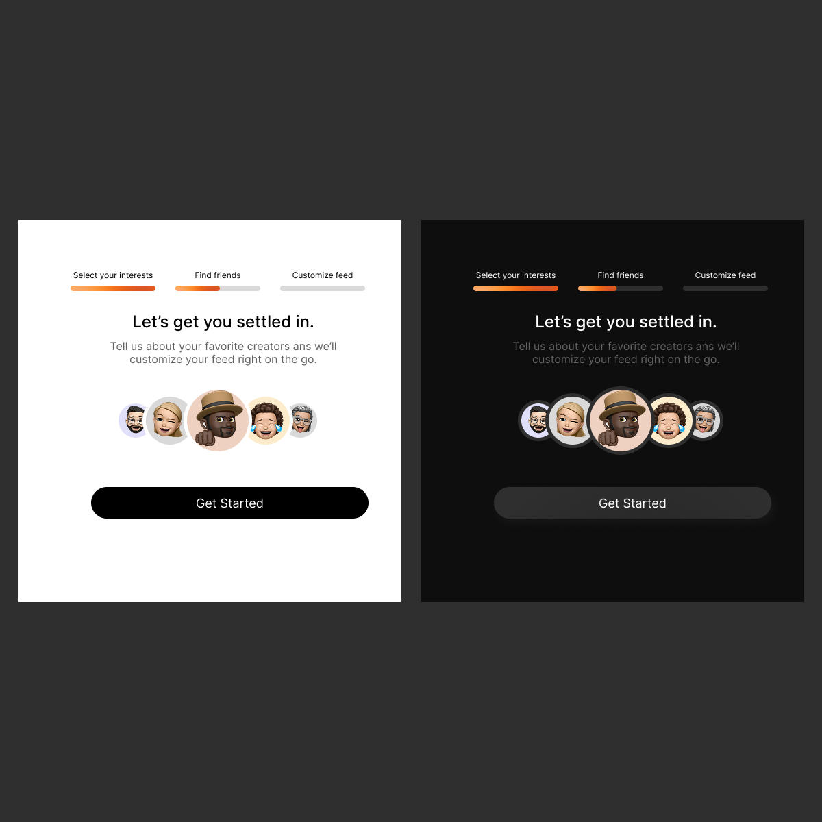 Onboarding UI animation create account landing page onboarding sign up ui ui animation web