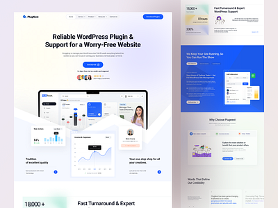 Plugnest Plugin Software Website Design branding creativedesign designconcept designinspiration dribbble figmadesign homepagedesign interfacedesign landingpage minimalistdesign newnoteworthy plugin populardesign saasproduct tredning uiuxdesign userexperience webdesign webui wordpress