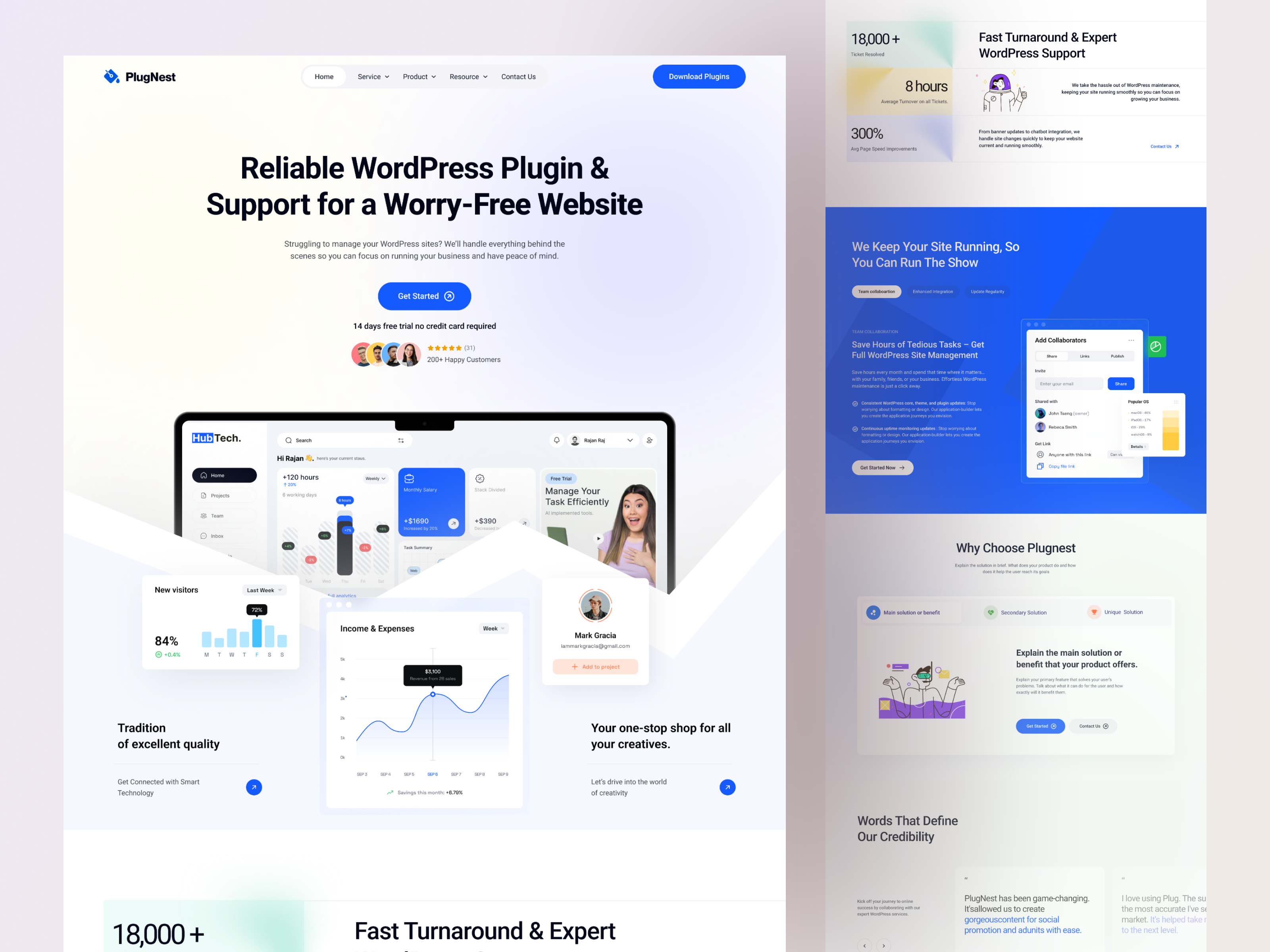 Example of Modern Website Design (5 To7 Pages)