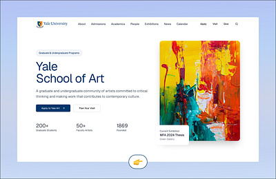 Yale School of Art – UX/UI Redesign accessibility ajex arnest art school creative website figma minimal ui modern ui responsive design ui design ux case study website redesign yale redesign