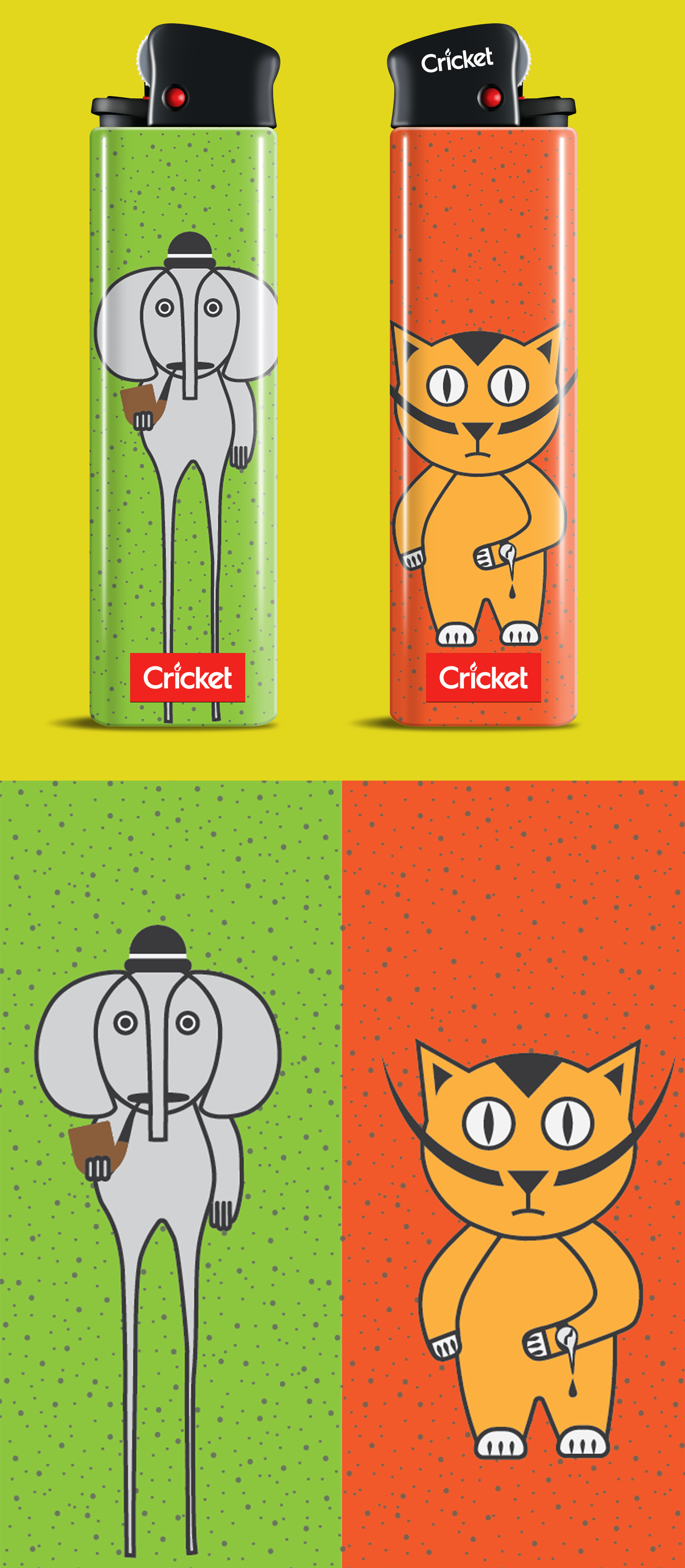Cricket Lighter Design Contest Concept cricket lighter design illustration lighter packaging surrealism