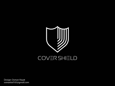 Cover Shield Logo Design branding clean logo icon illustration logo logo designer logo idea minimal logo modern logo shield typography