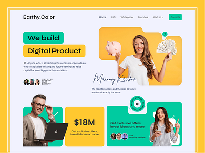 EarthyColor - Digital Agency Landing Page agency branding company creative digital agency earthycolor graphic design mrinmoy krishna portfolio startup studio trendy 2023 ui ux website