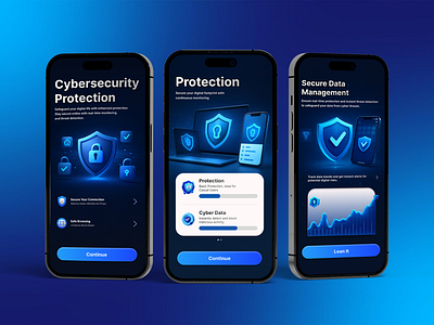 Geoshield - IT & Cybersecurity Mobile App app design b2b b2c business cyber cybersecurity figma design graphic design it mobile mobile app modern saas security tech ui uiux ux