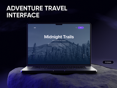 Adventure Travel Interface app figma graphic design logo ui ux website