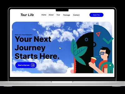 Travel Website Design clean web ui design design portfolio project design system figma figma ui design illustration landing page redesign minimalist web design prototyping ui ux research wireframing