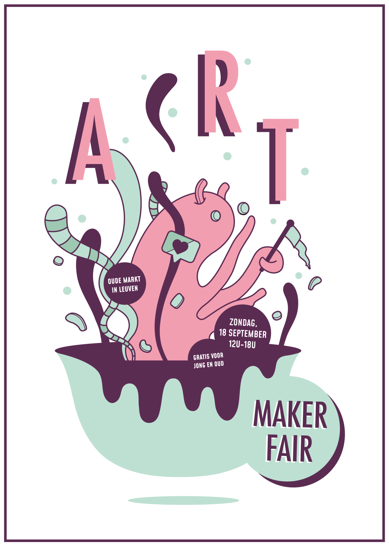 Poster design - Art maker fair art art maker fair illustration illustrator pastel colors poster poster illustration