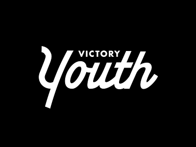Victory Youth branding christian christian design christian logo design graphic design logo logo design ministry script font wordmark youth group