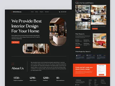 Interior Studio Landing Page design | Architecture Website architecture daily ui decor design furniture interior interior landing landing page ui ui design uidesign uiux user experience user interface ux ux design web web design webdesign website