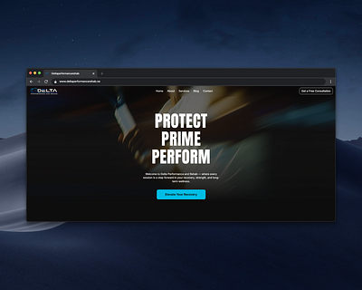 Delta Performance & Rehab - Website animation branding graphic design logo motion graphics ui