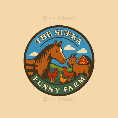 The Sufka Funny Farm Logo graphic design logo