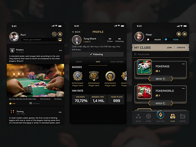 Poker Age - App Game Design app game ui ux