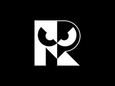 Letter R Owl Logo bird branding initial letter letter mark logo monogram owl r typography