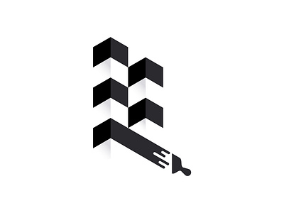 Painting Building Logo branding building construction logo office painting skyscraper