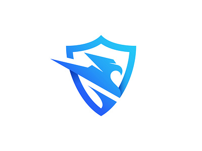 Eagle Shield Logo bird branding eagle falcon geometric logo phoenix security shield