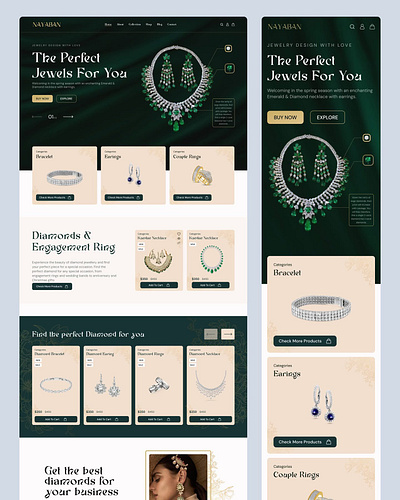 NAYABAN – Jewelry Website Design & Development animation application design branding design graphic design illustration logo motion graphics ui uiux vector website design
