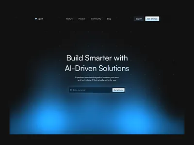 Spark - Modern Hero Section branding design futuristic design gradient ui graphic design illustration landing page minimal ui modern design modern hero modern hero section modern ui saas tech typography ui ui modern ux web design