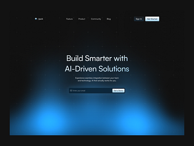 Spark - Modern Hero Section branding design futuristic design gradient ui graphic design illustration landing page minimal ui modern design modern hero modern hero section modern ui saas tech typography ui ui modern ux web design
