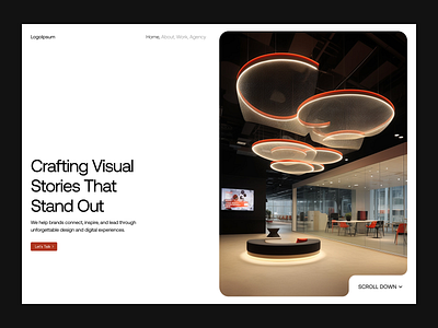 Agency Web - Hero Section agency web design branding clean design clean layout design graphic design landing page minimal hero minimalistic ui modern ui typography ui ux web design