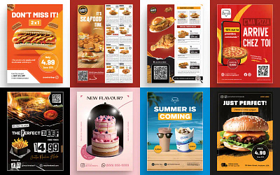 Food flyers design graphic design