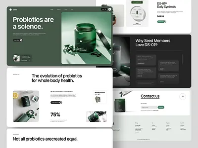 The Ultimate Ecommerce UI for Supplements — Clean, Modern cleanui d2c designinspiration dribbble ecommerce figma health interface minimal productdesign shop store supplements trending ui uikit ux vitamins webdesign wellness