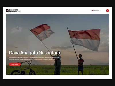 Danantara - Redesign Website branding clean design clean layout clean web design government website graphic design illustration landing page landing page design logo minimal web redesign website typography ui ux web design