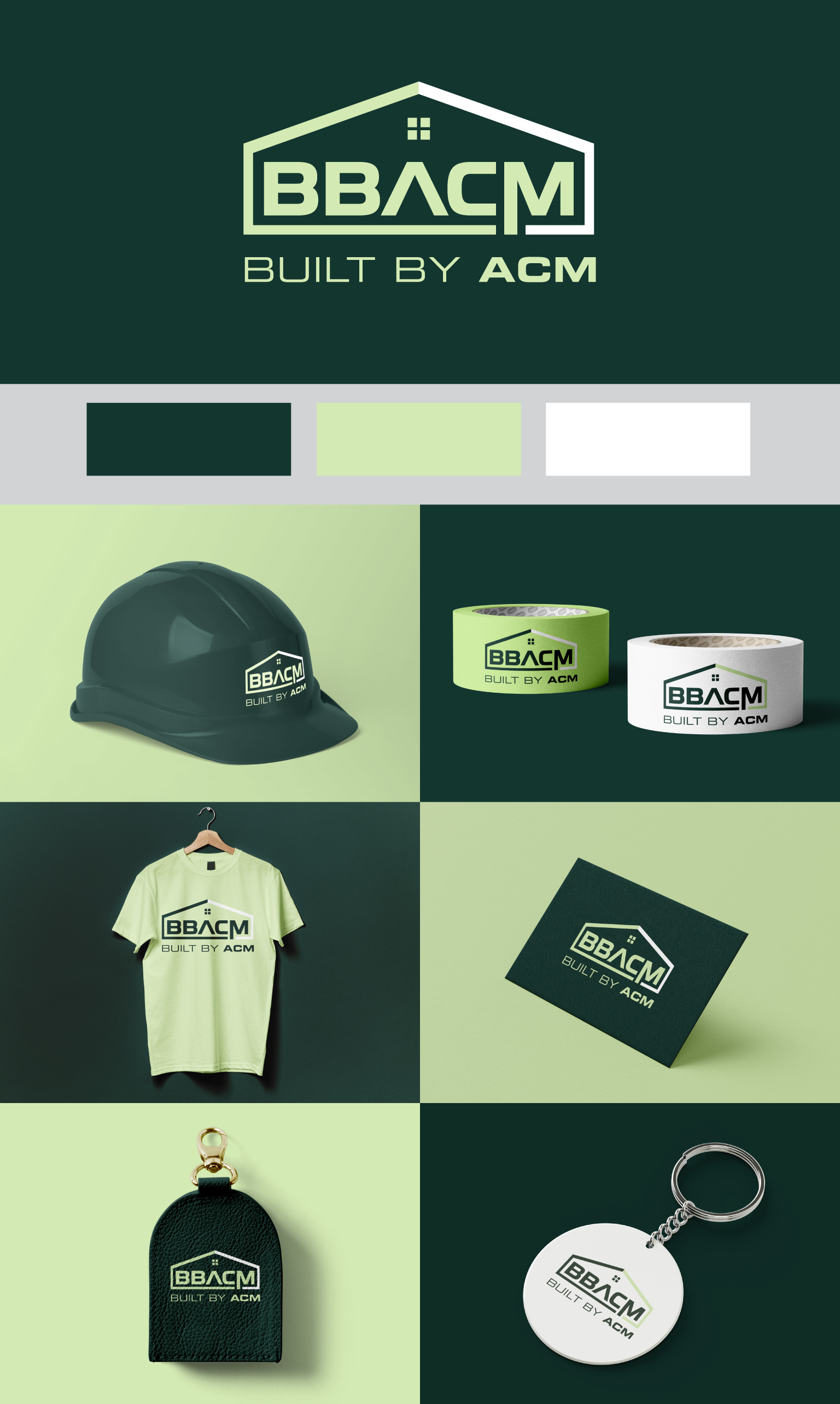 BBACM Built by ACM LOGO brand identity branding building logo built construction home logo house logo lettermark logo logo branding logo design logo mark logos minimalist property logo real estate real estate logo realestate logo typography