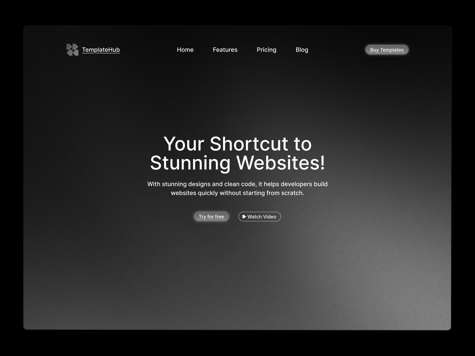 TemplateHub - Hero Section branding clean design design design gradient gradient hero section grainy design web graphic design hero section illustration landing page modern hero typography ui ux web design web modern design