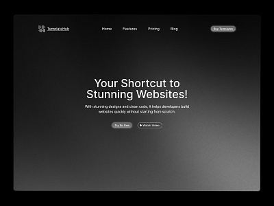 TemplateHub - Hero Section branding clean design design design gradient gradient hero section grainy design web graphic design hero section illustration landing page modern hero typography ui ux web design web modern design