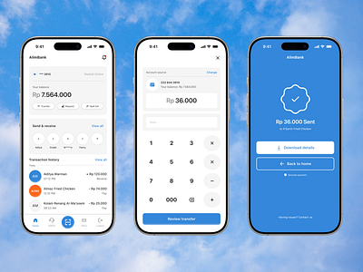 QRIS Scan Feature for AlimBank - Digital Sharia Bank bank banking blue branding design digital digital banking finance fintech islamic mobile app sharia ui ui design uiux uiux design ux