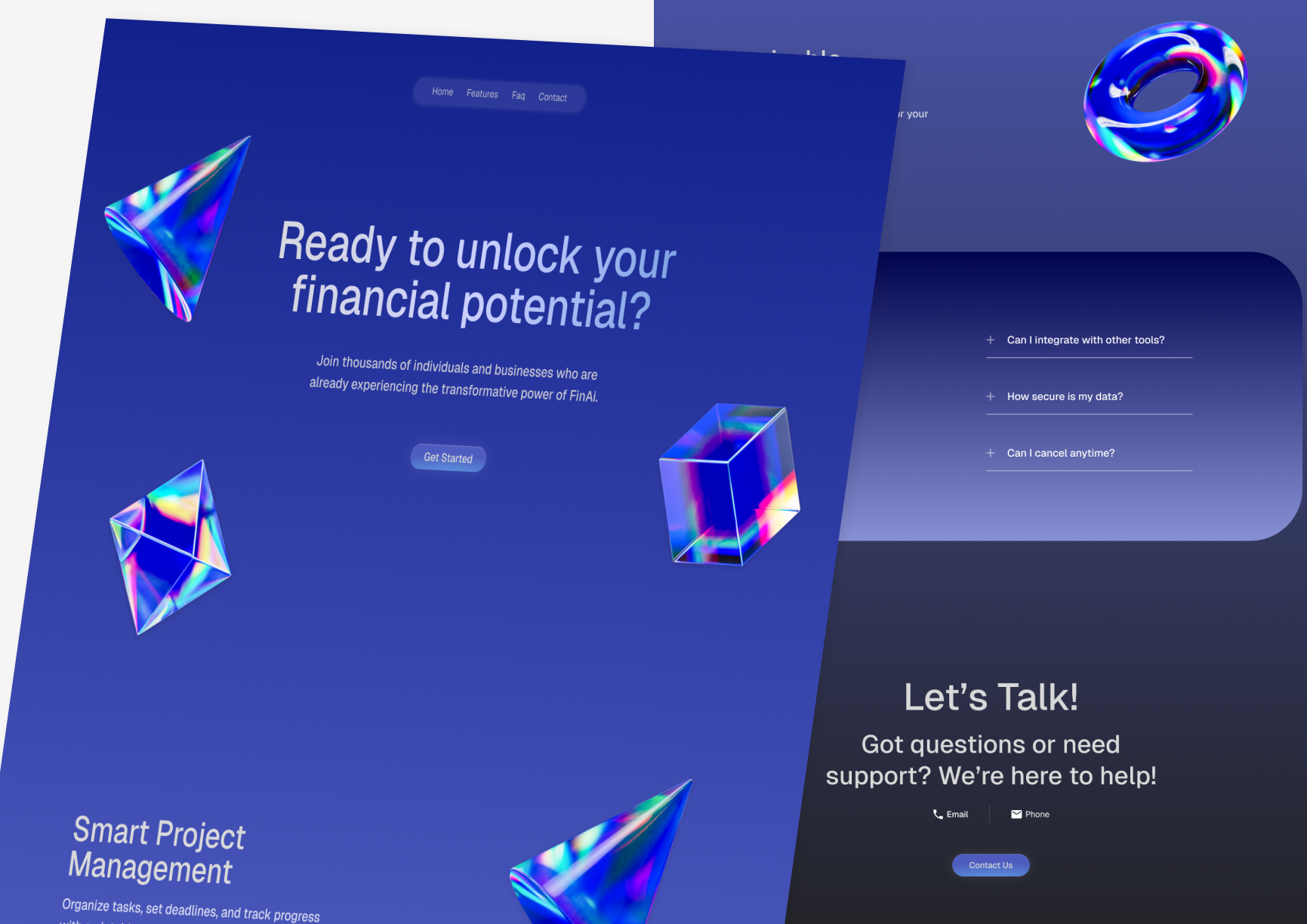 Modern Gradient - Landing Page 3d branding clean web design design graphic design landing page modern design modern web design typography ui ux web design