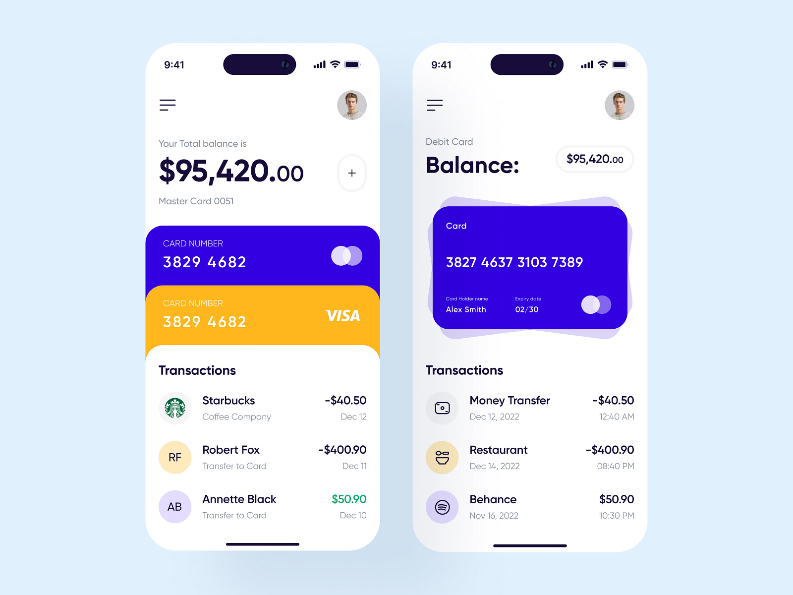 Banking App by Al Nadir on Dribbble