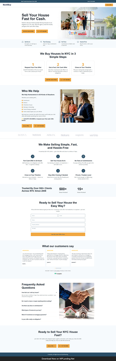 NestBuy – Cash Home Buyer Landing Page cash offer finance landing page home buyers home buying money landing page real estate landing page
