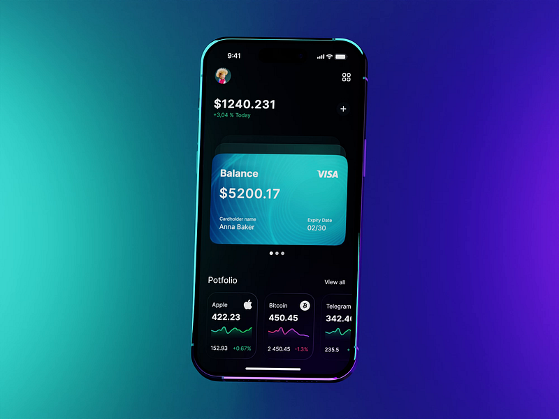 Banking Mobile App design: iOS/Android ui ux