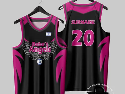 Bebe's Angels Jersey Design/Mock Up By: Ray Allain D. branding graphic design