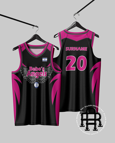 Bebe's Angels Jersey Design/Mock Up By: Ray Allain D. branding graphic design