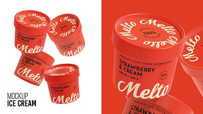 Mockup packaging Ice Cream 3dmockup branding identity label design mockup mockups packaging packaging desgin packagingmockup