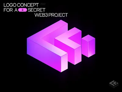 WEB3 Logo concept 3d blender branding colors crypto logo logotype web3