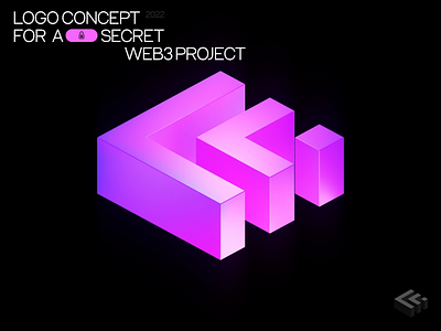 WEB3 Logo concept 3d blender branding colors crypto logo logotype web3