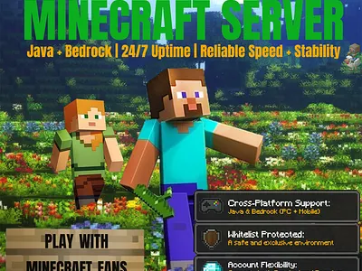 Minecraft Server Poster graphic design minecraft poster design promotion
