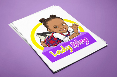 Cartoon of a cute baby girl app branding design graphic design illustration logo typography ui ux vector