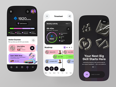 Education app design app app design college e learning education learning learning platform mobile app mobile app design mobile design mobile ui online class online course online education university