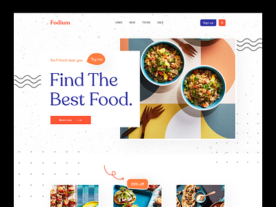 Website UI : Food web header agency app branding clean design clean ui food homepage interface design landing page design logo mobile ui ui uiux website website ui