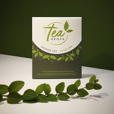 packaging design animation branding desi design graphic design green illustration leaves logo packaging design tea