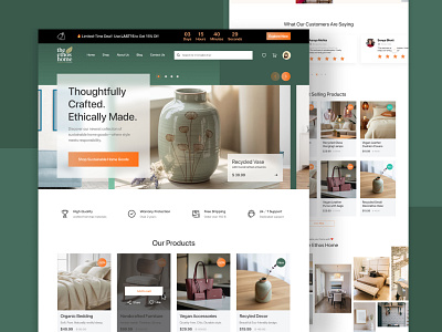 TheEthosHome - E-Commerce Website Design ecommerce figma furniture ui website