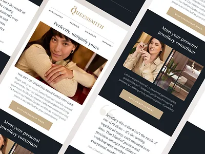 Queensmith | Email Template Design email design email template jewellery brand jewelry brand luxury brand