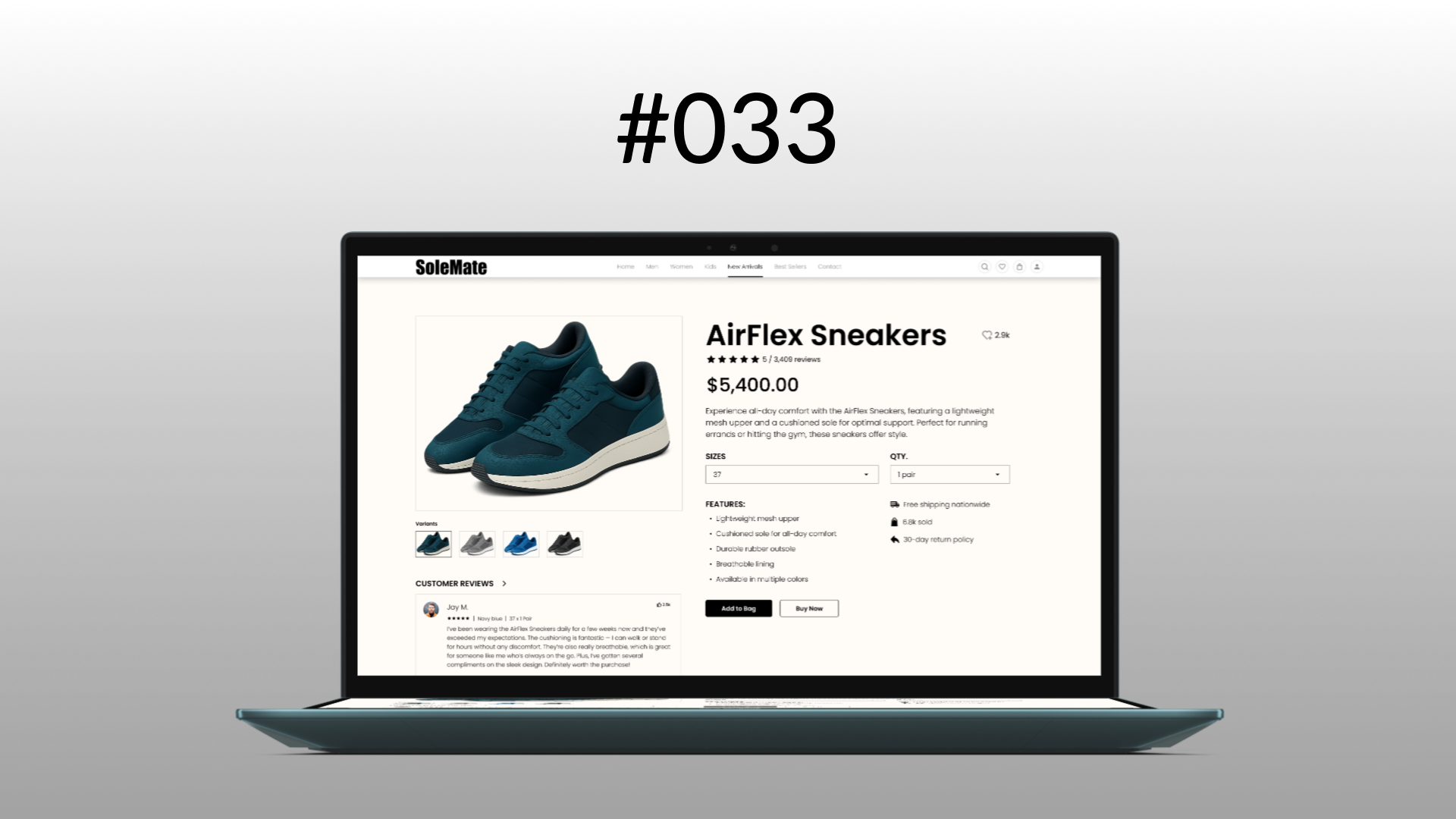 Customize Product #DailyUI #033 #KinWebb customize product customize product daily ui design frontend homepage kinwebb minimalist product ui web design