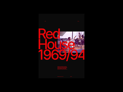 Hendrix • Red House 1969/94 blues clean dark graphic design guitar hendrix jimi hendrix layout minimal minimalism minimalist music neo grotesque poster print red house rock and roll stage tribute typography