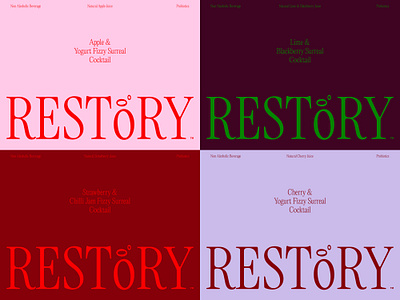 RESTORY Cocktails | Branding beverage brand identity branding drink logo water wellness